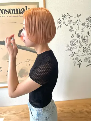 ショート カラー ヒナゴ トヨカズのヘアスタイル