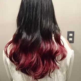 ロング カラー 中村 友莉夏のヘアスタイル