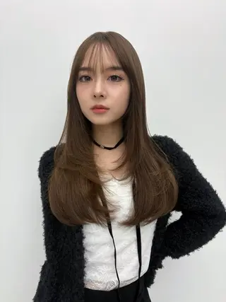 ロング カラー 🎀優姫 🎀  韓国レイヤーのヘアスタイル