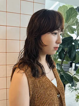 セミロング パーマ ボブ/レイヤー/ケア パーマ/リュウタのヘアスタイル