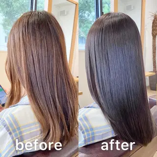 ミディアム カラー KIZU 髪質改善 オカルト怪談のヘアスタイル