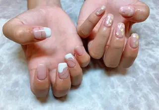 ネイル ネイルリボン 受付スタッフのネイルデザイン