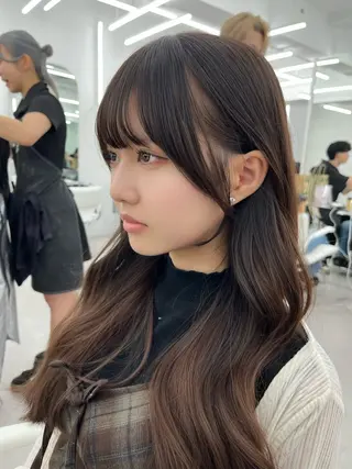 ロング レイヤーカット顔周り /アレンジ伊藤彪真のヘアスタイル