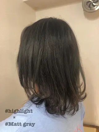 ミディアム カラー 🤍中野 レオ🤍のヘアスタイル