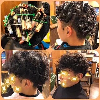 パーマ メンズ 長谷川 薫のヘアスタイル