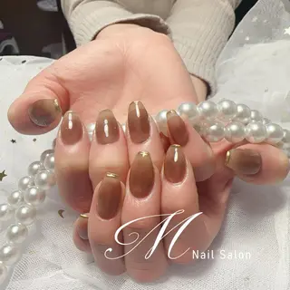 ネイル M✨ワンホン風ネイル パラジェル取扱🦋リのネイルデザイン