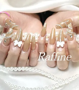 ネイル RAFFINE 月🦋🩵のネイルデザイン