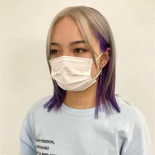 ミディアム カラー パーマ ヘアアレンジ ウルフレイヤー エクステ/kokiのヘアスタイル