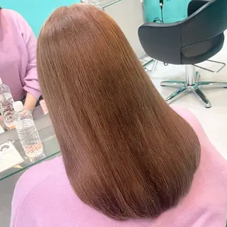 セミロング カラー ボブ/艶カラー/ 暖色/Natsukiのヘアスタイル