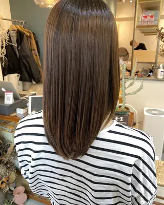 ミディアム カラー パーマ OVER→三軒茶屋 /縮毛矯正・髪質改善のヘアスタイル