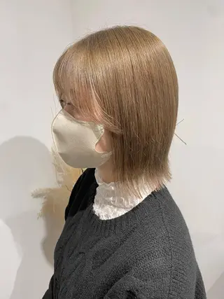 ミディアム カラー 韓国×髪質改善カラー 💎hinaのヘアスタイル