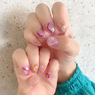 ミディアム カラー パーマ ヘアアレンジ メンズ キッズ ネイル マツエク・マツパ アイブロウ Salon Ｋのネイルデザイン