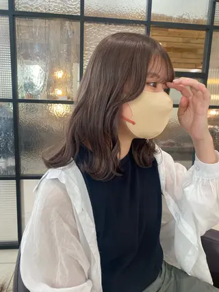 ミディアム カラー riho/ブリーチ/ デザインカラー/辻堂のヘアスタイル