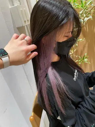 ロング カラー レイヤー/ハッシュ 渋谷/サッタのヘアスタイル