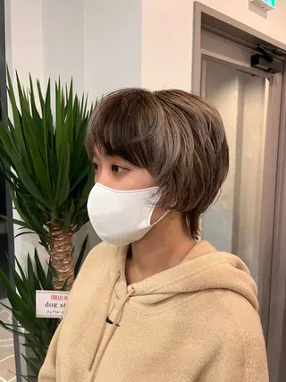 ショート カラー dogstar小林諒 レイヤー/パーマのヘアスタイル