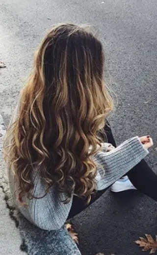 ロング カラー チビ編み込みエクステ シールEXどぅ〜すのヘアスタイル