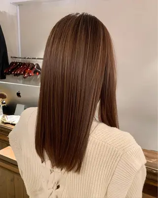 ロング カラー 透明感/オリーブ/ グレージュ/YUKAのヘアスタイル