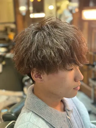 ショート カラー パーマ メンズ 【⭐️men's限定 ⭐️】平田雅暉のヘアスタイル