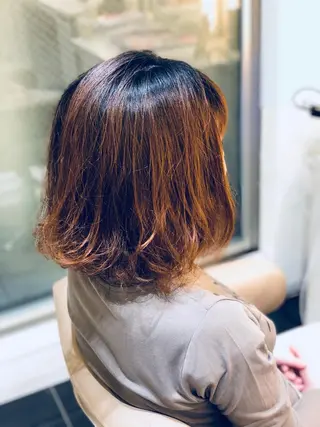 ミディアム パーマ ダメージレス 桧山店長のヘアスタイル
