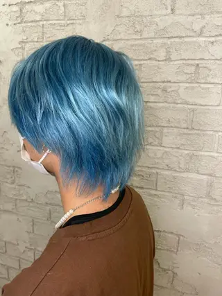 ショート カラー メンズ ブリーチ特化 ハイトーンRYOYAのヘアスタイル