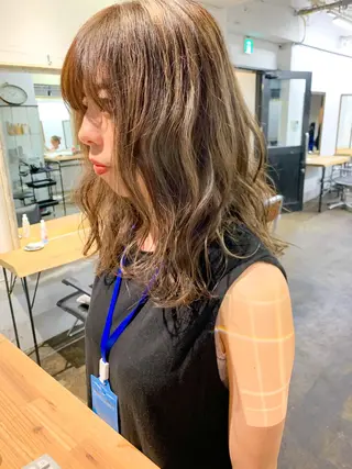 ミディアム カラー メンズパーマ メンズ特化ryoのヘアスタイル