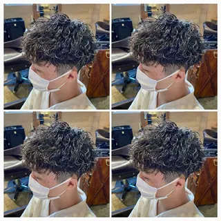 ミディアム パーマ メンズ 🟣メンズパーマ 川端 永遠🟣のヘアスタイル