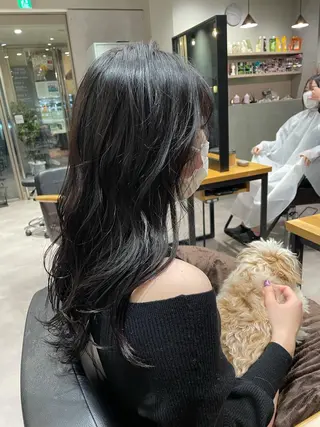 ロング 韓国風/オシャレ /縮毛矯正/滝口琴未のヘアスタイル