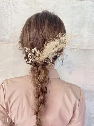 ロング ヘアアレンジ 羽根 ひよりのヘアスタイル