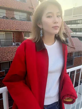 ミディアム カラー Pia hair Design Yakuin所属・Pia ツボイ ケイタのヘアスタイル