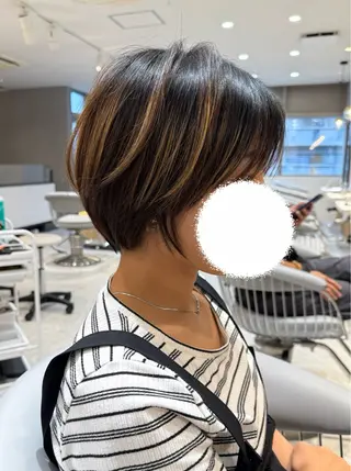 ショート はるか/ヘアアレンジ ブリーチなしカラー♡のヘアスタイル