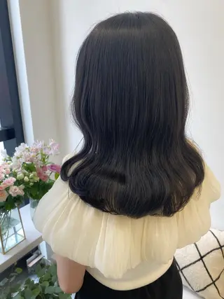 セミロング カラー erika /韓国ヘアのヘアスタイル