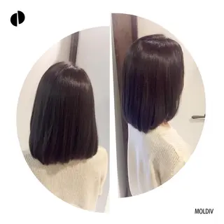 ミディアム カラー ✨縮毛矯正✨髪質改善 ナカシマ ユミのヘアスタイル