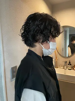 ミディアム パーマ メンズ 吉田一輝 外国人パーマのヘアスタイル