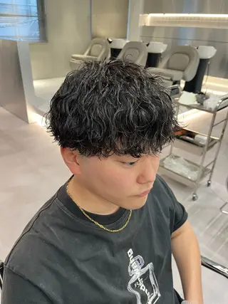 ショート パーマ メンズ soen所属・⚡メンズパーマフ ェードカットTomyのヘアスタイル
