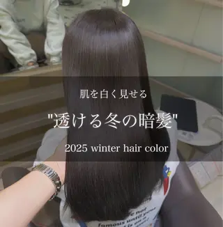 ロング 🫧オリーブ/赤み消 し/暗髪🫧野本麗奈のヘアスタイル