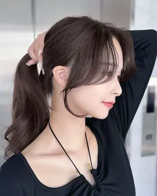 ミディアム カラー 韓国レイヤー/髪質 改善/縮毛🤍吉田のヘアスタイル