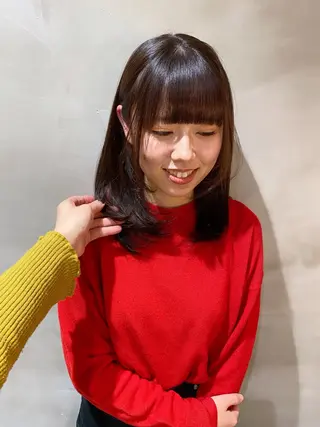ロング 安藤 結花のヘアスタイル