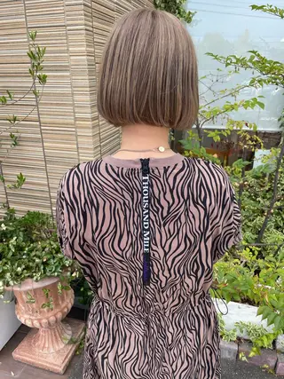 ショート カラー 鶴岡で縮毛矯正なら お任せ！ハヤシナオミのヘアスタイル