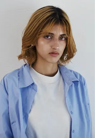 ミディアム モトハシ マサキのヘアスタイル