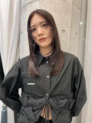 セミロング レイヤー/ 透明感SHIMAのヘアスタイル