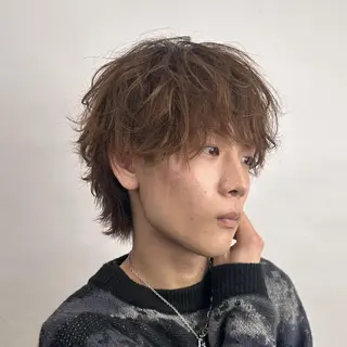 ミディアム カラー パーマ REGNO by GLANZ 天神大名 メンズサロン所属・REGNO 天神大名 メンズサロンのヘアスタイル