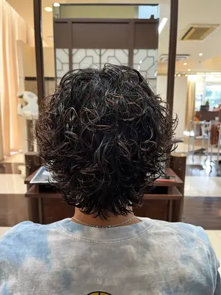 ショート パーマ メンズ AROH  men's cut&men's perm 船橋店所属・🧊メンズ特化🧊 高木航希のヘアスタイル