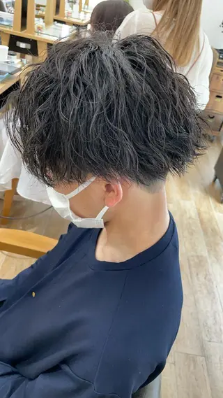 パーマ メンズ 🤎ベージュカラー 🐶メンズパーマのヘアスタイル