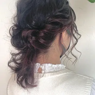 ミディアム カラー ヘアアレンジ SHANTi 飯塚 ヘアセット/髪質改善のヘアスタイル