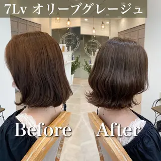 ショート カラー ブリーチなし✨艶髪 カラー𓃲YAGIのヘアスタイル