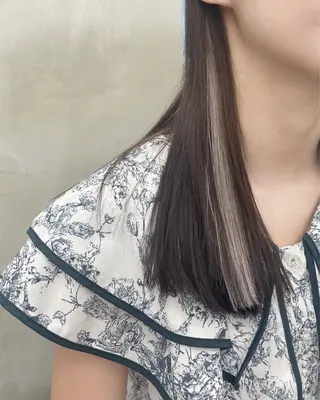 セミロング ♡似合わせハイトーン ♡maiのヘアスタイル