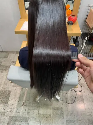 ロング カラー パーマ youres hair はなれ店所属・髪質改善🌸縮毛矯正 専門家💖後藤のヘアスタイル