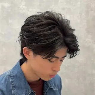 ショート メンズ メンズ専門/パーマ 束間ショートのヘアスタイル