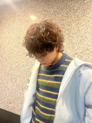 パーマ メンズ 森 理音のヘアスタイル