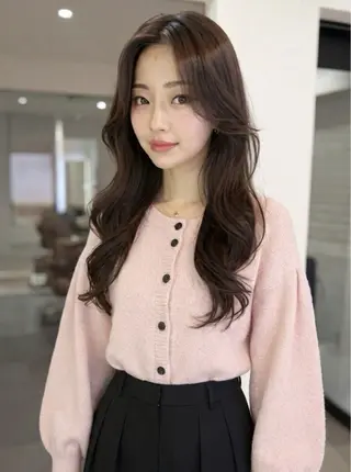 ロング カラー COALL nex the salon所属・Riria✨ 透明感カラーのヘアスタイル